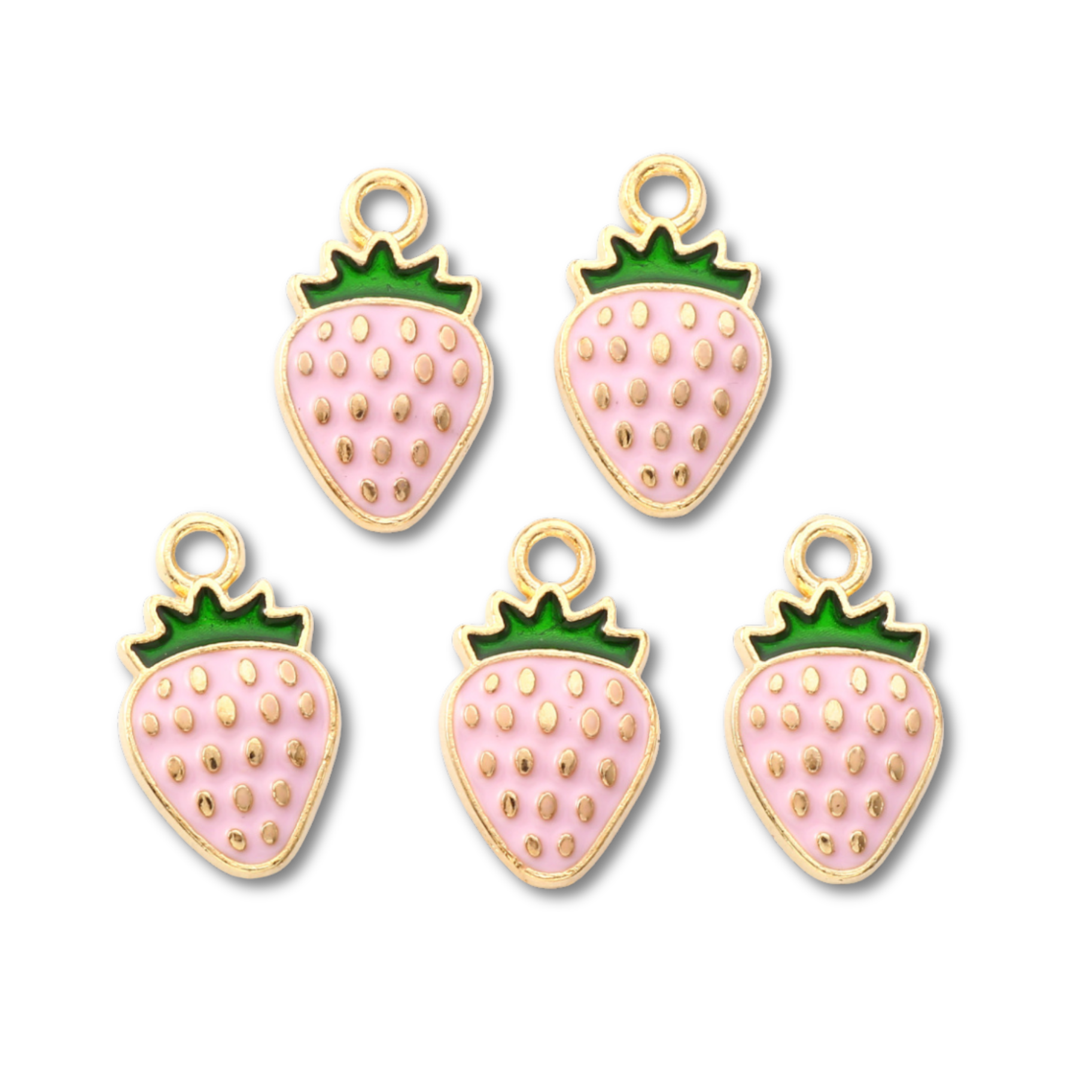 Strawberry Pink Gold Charm