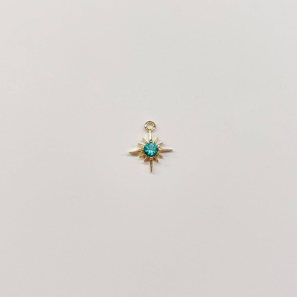 Best Selling Gold Birthstone Burst Charm