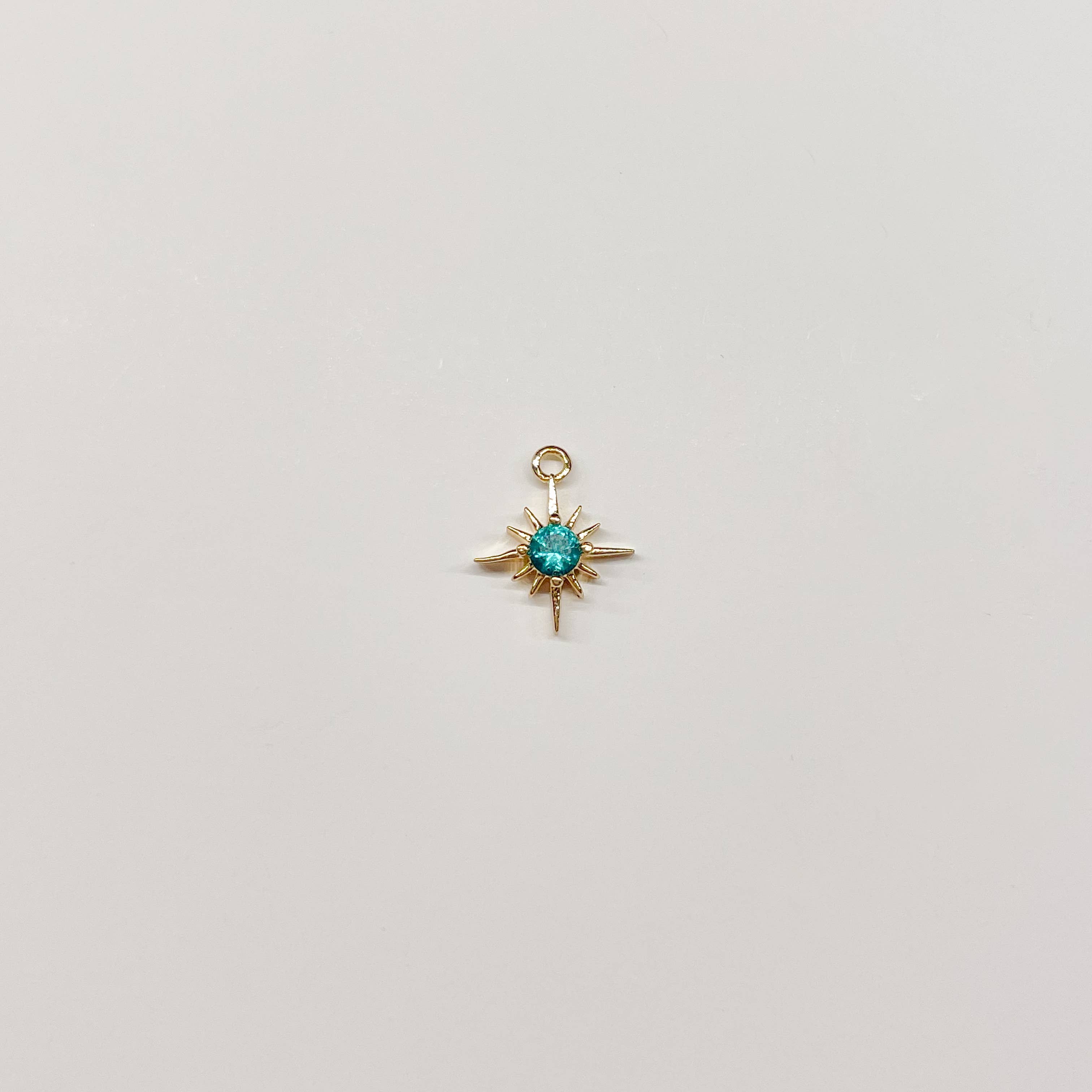 Best Selling Gold Birthstone Burst Charm