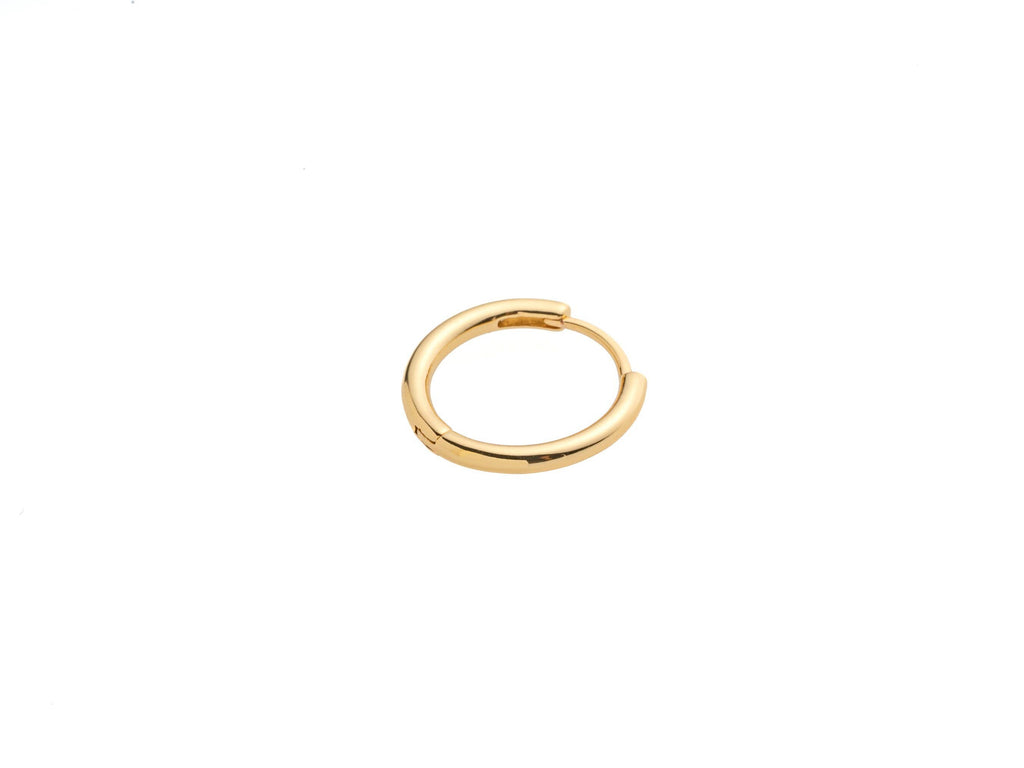 Gold Skinny Endless Hoop Earrings Hypoallergenic ERG300  16m