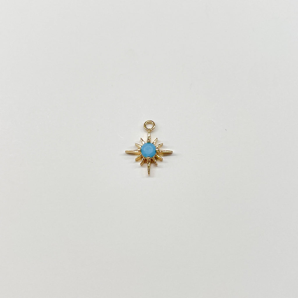 Best Selling Gold Birthstone Burst Charm