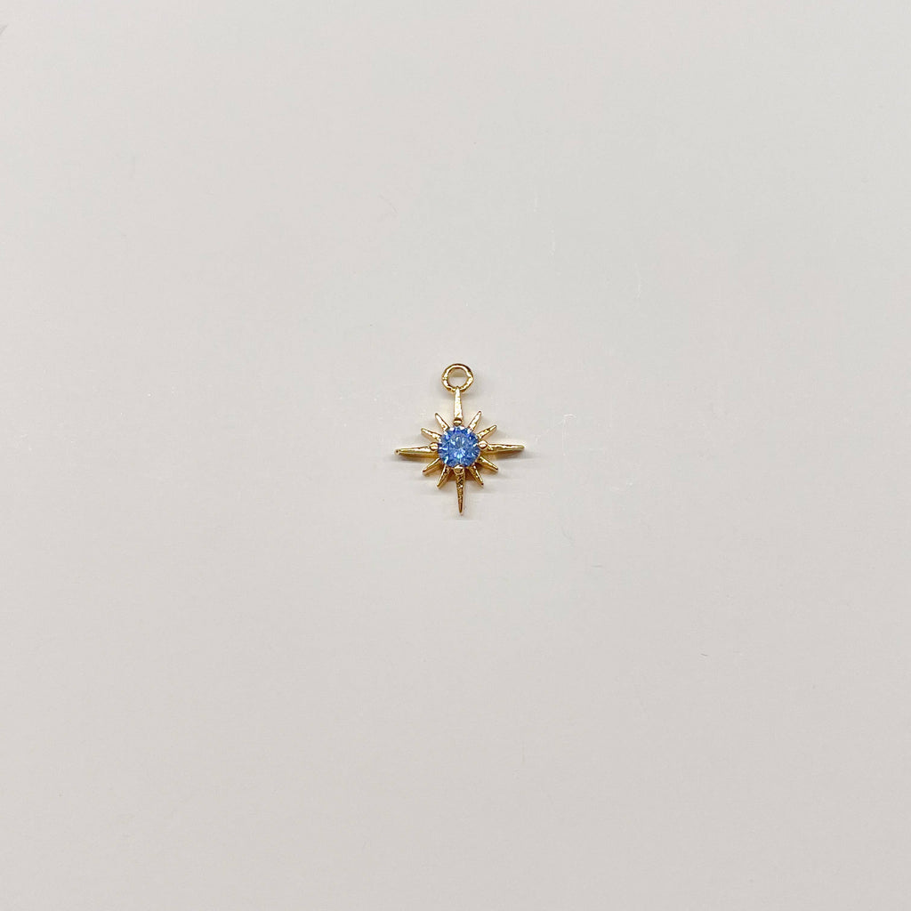 Best Selling Gold Birthstone Burst Charm