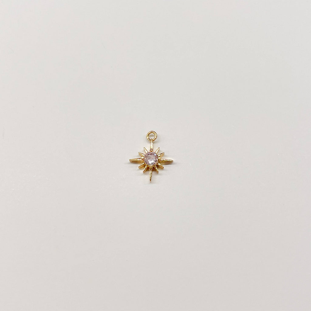 Best Selling Gold Birthstone Burst Charm