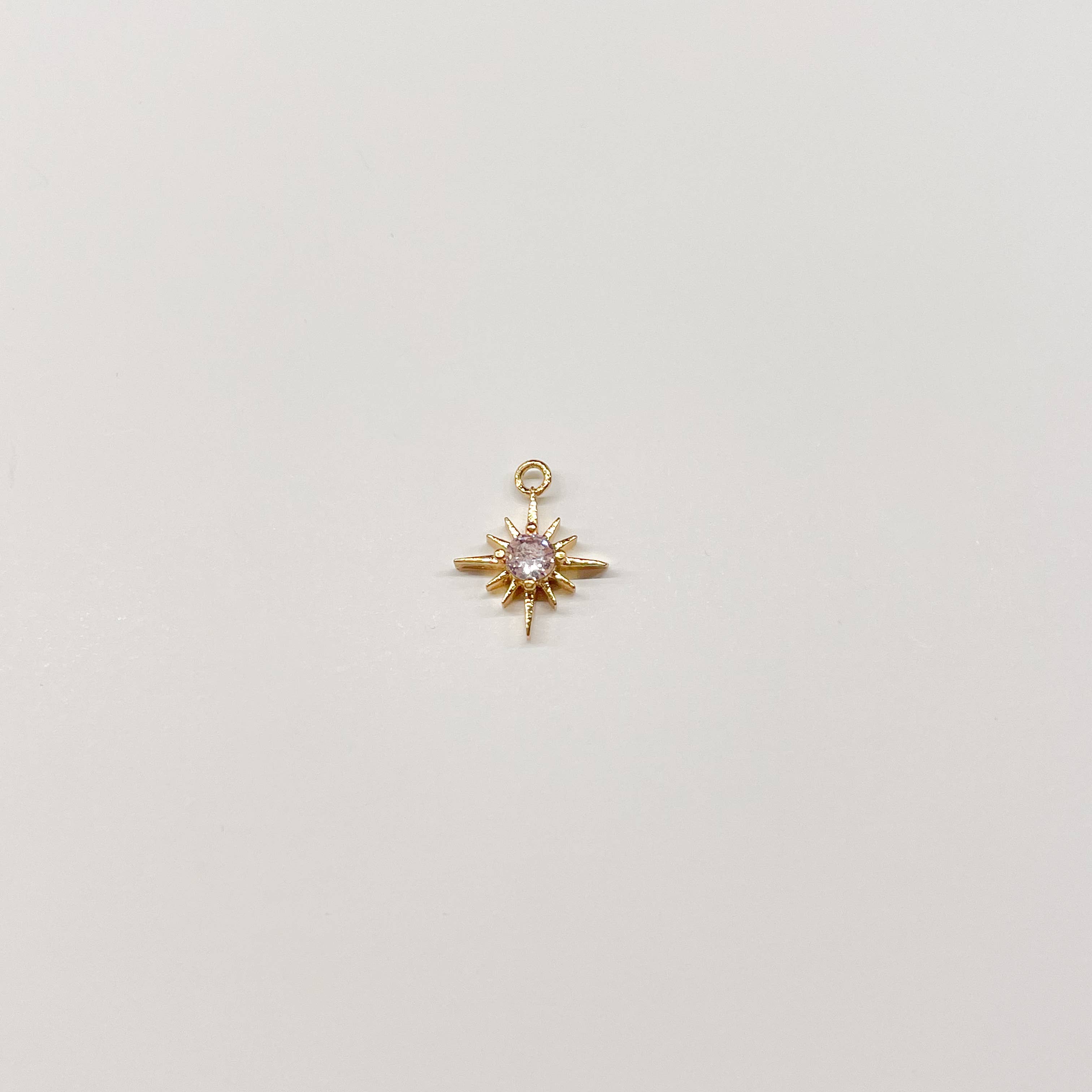 Best Selling Gold Birthstone Burst Charm