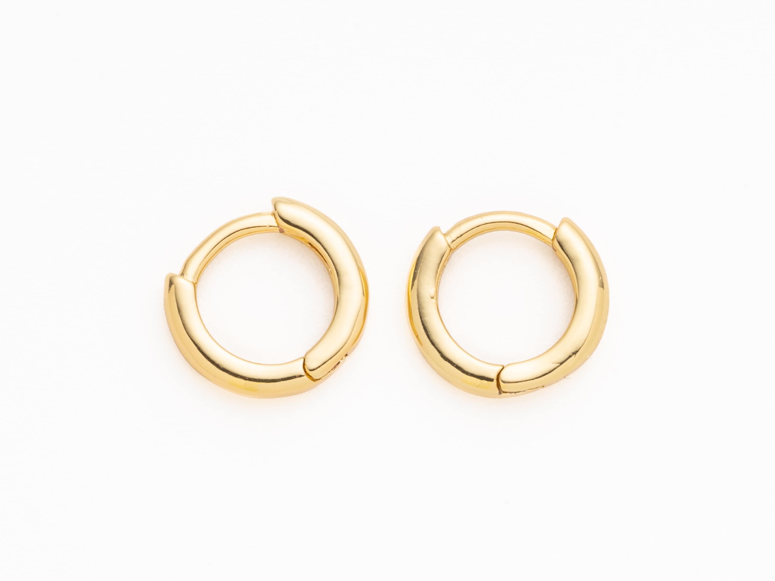 Gold Minimalist 10mm Huggie Hoops Hypoallergenic Earrings