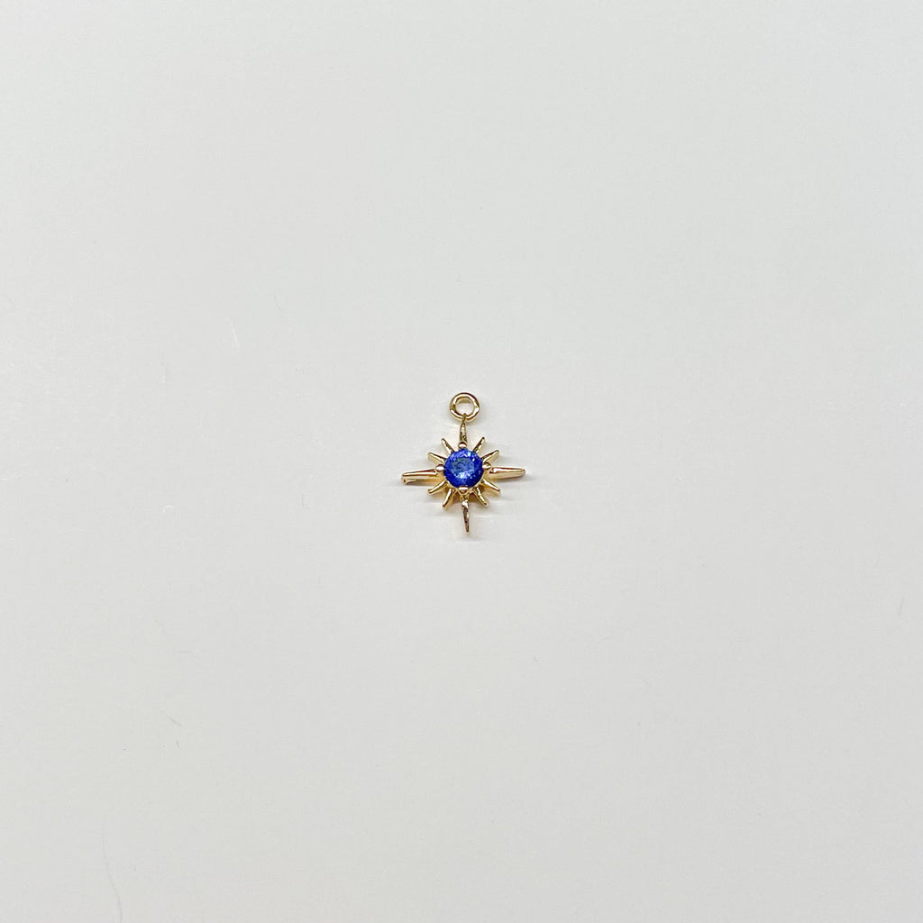 Best Selling Gold Birthstone Burst Charm