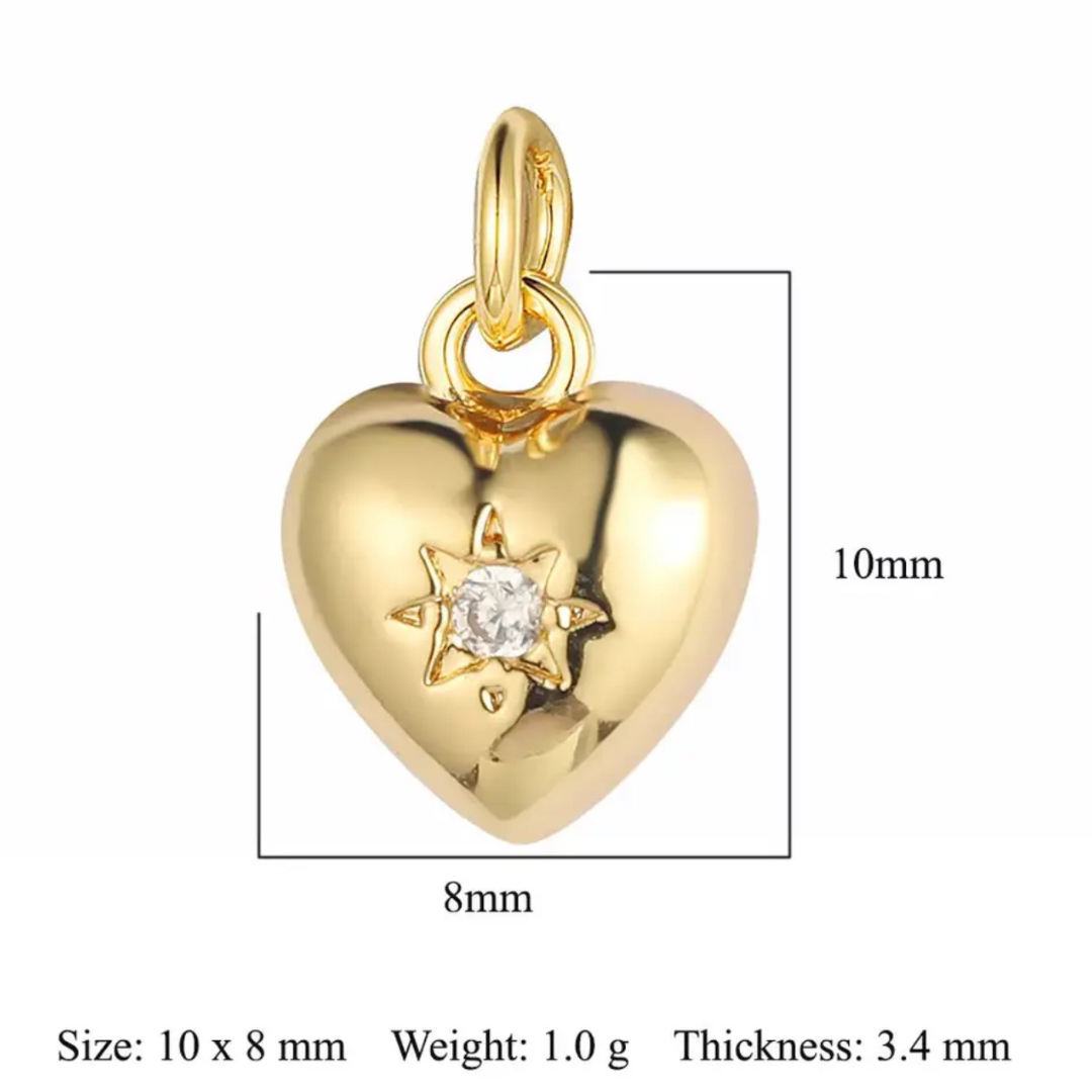 Starburst Heart Charm