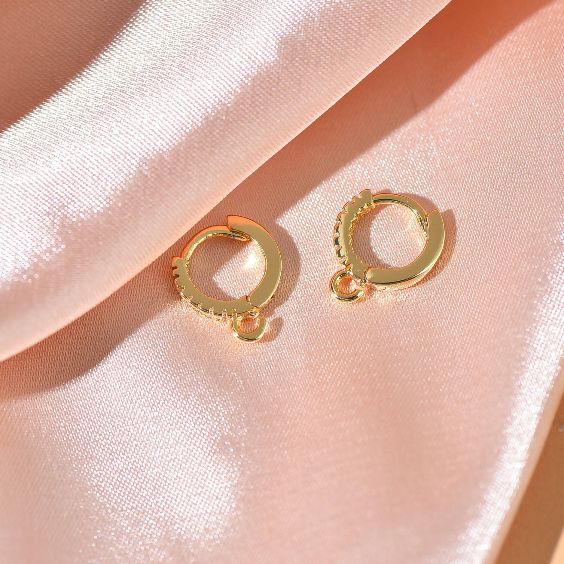 Diamond Huggie Gold Dainty Mini Earrings ERG006
