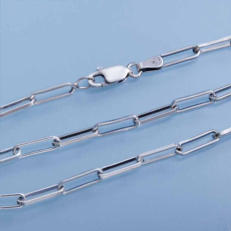 Sterling Silver Chunky Paperclip Chain Necklace