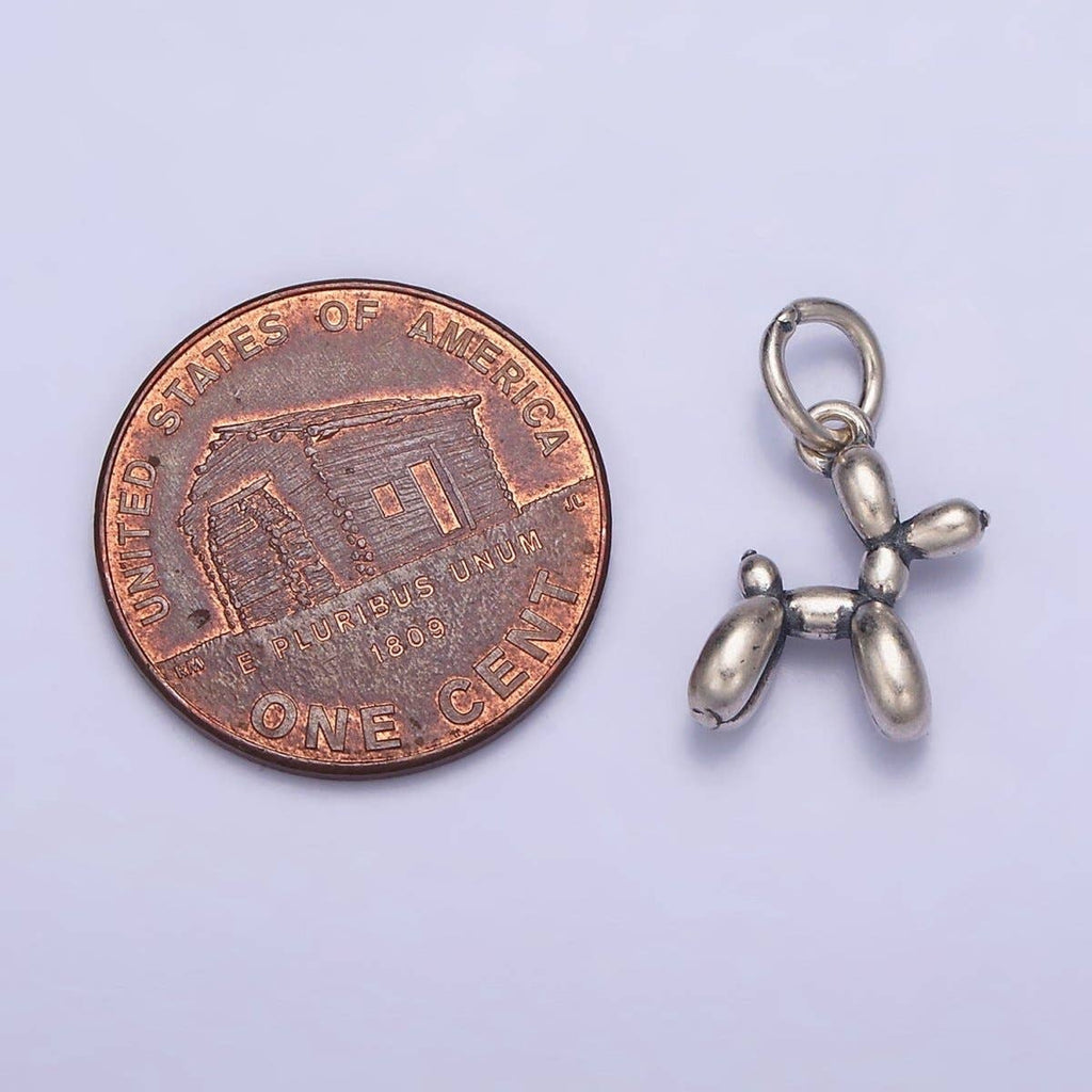 Sterling Silver S925 Dog Balloon Pet Animal Charm | SL-290