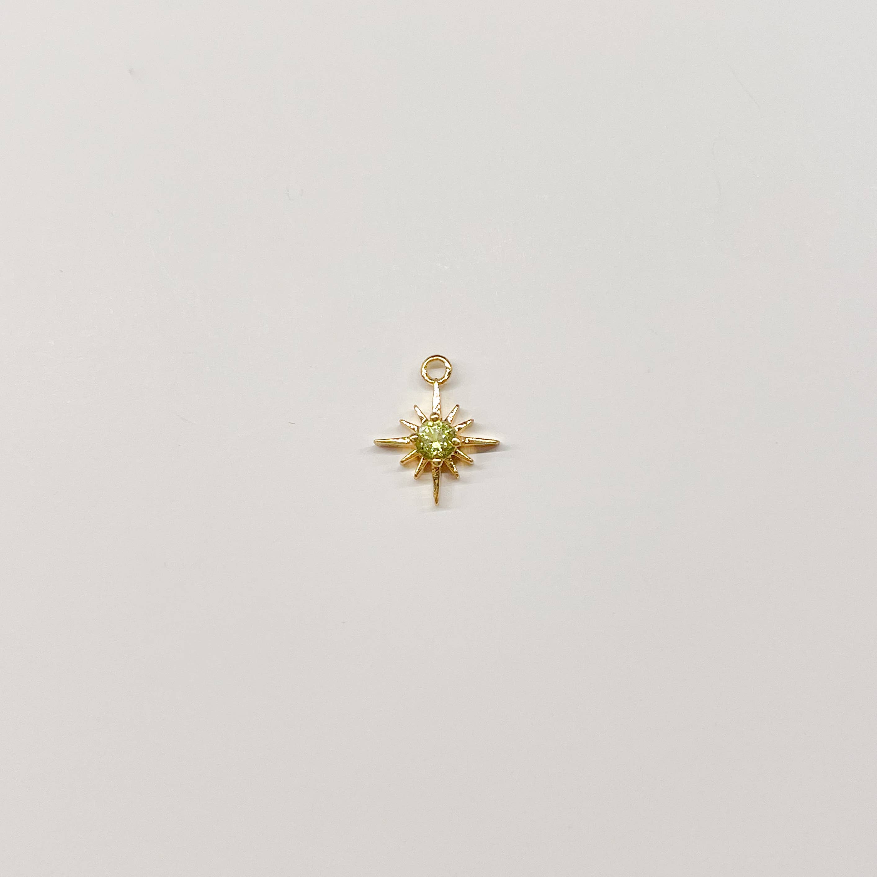 Best Selling Gold Birthstone Burst Charm