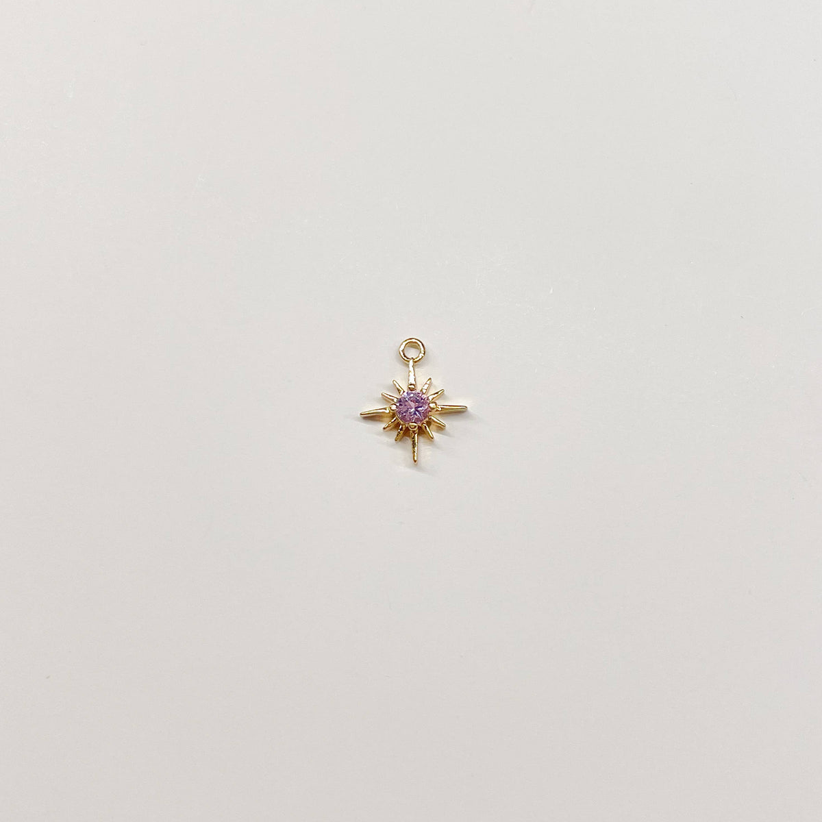 Best Selling Gold Birthstone Burst Charm