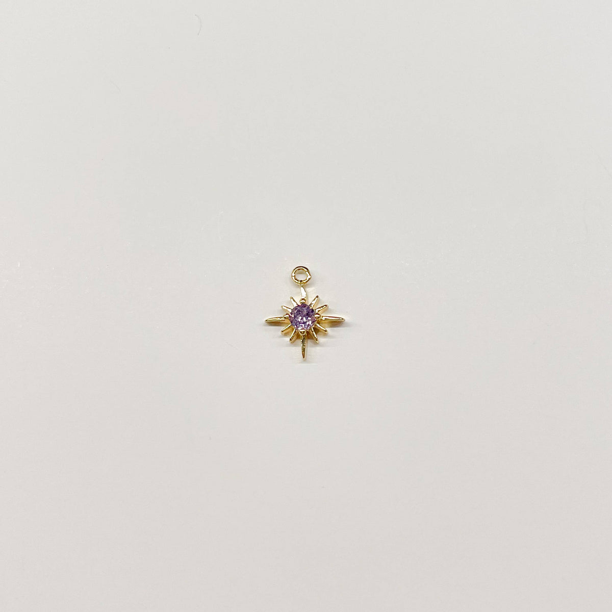 Best Selling Gold Birthstone Burst Charm