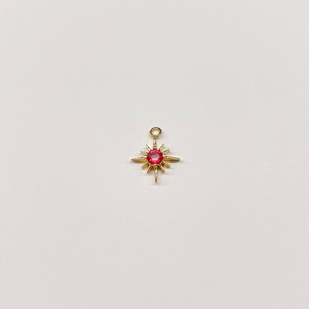 Best Selling Gold Birthstone Burst Charm