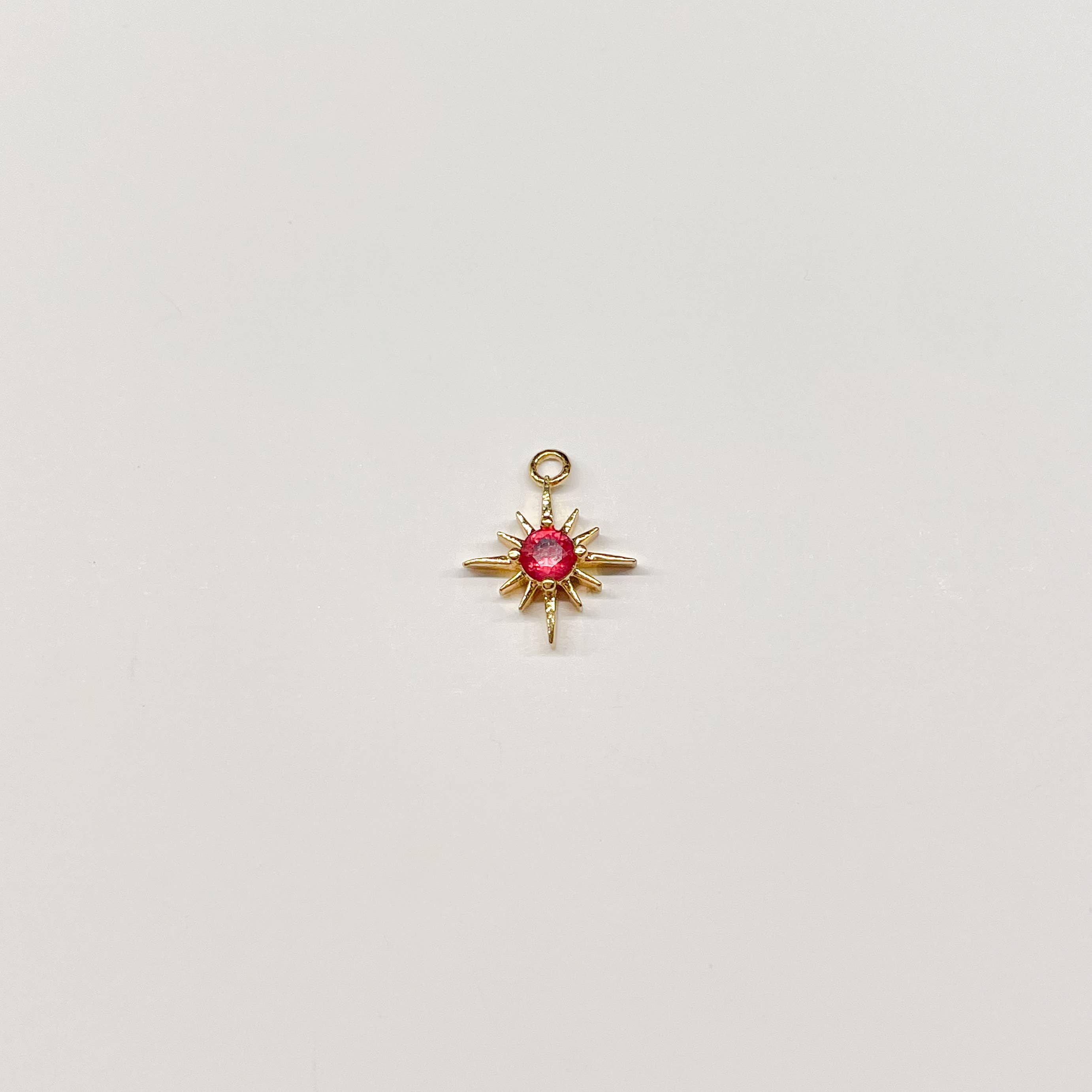 Best Selling Gold Birthstone Burst Charm