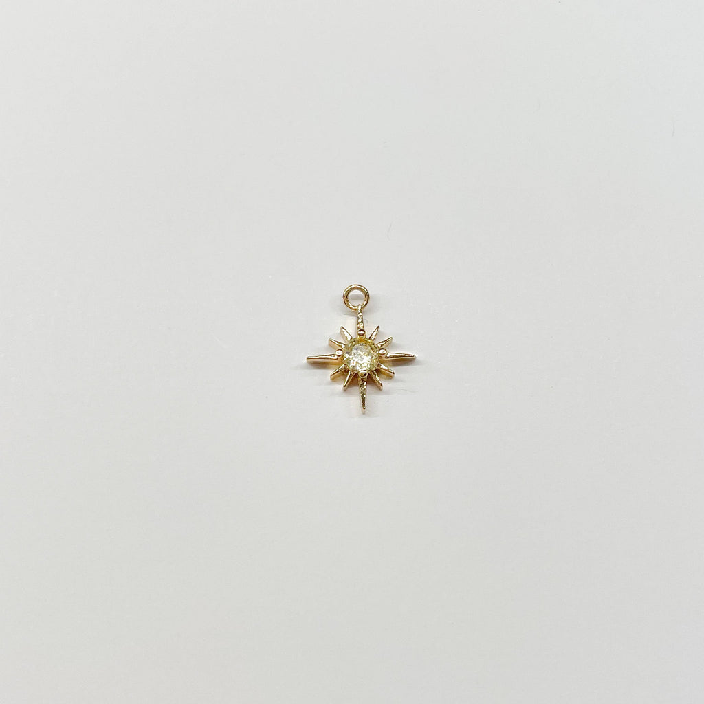 Best Selling Gold Birthstone Burst Charm
